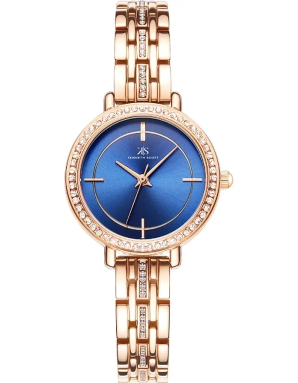Kenneth Scott Women's Analog Blue Dial Watch