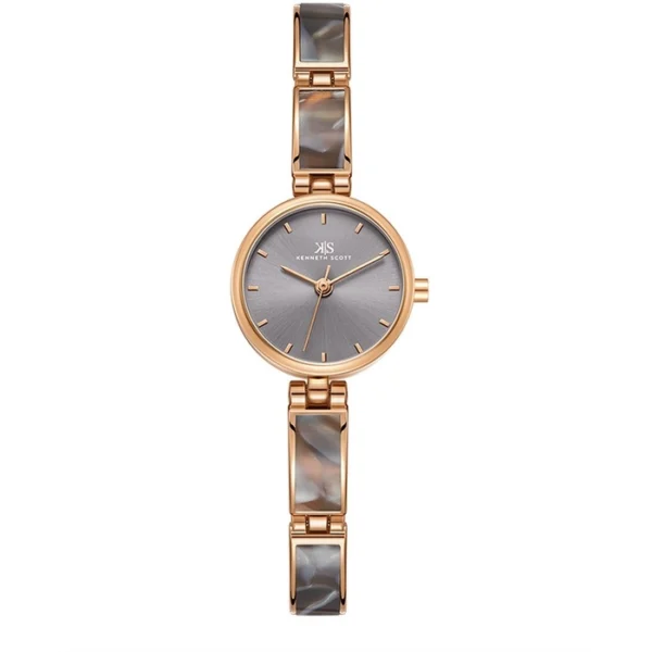 Kenneth Scott Women's Rose Gold Dial Analog Watch
