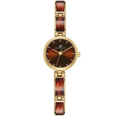 Kenneth Scott Women's Gold Dial Analog Watch