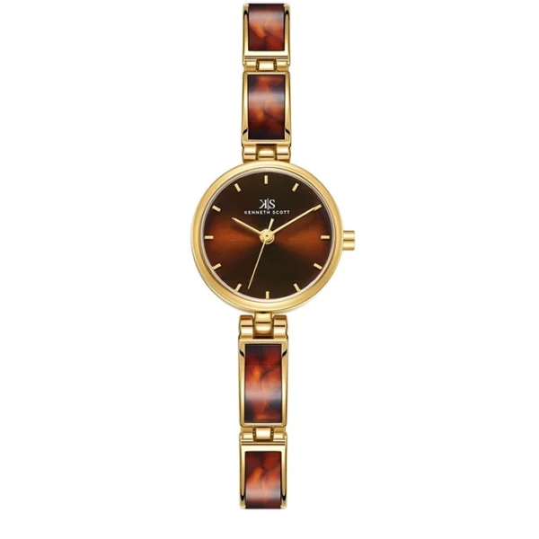 Kenneth Scott Women's Gold Dial Analog Watch