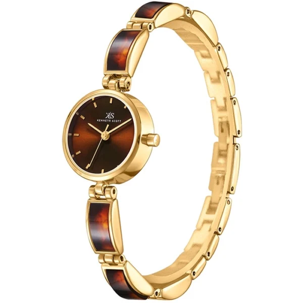 Kenneth Scott Women's Gold Dial Analog Watch - Image 2