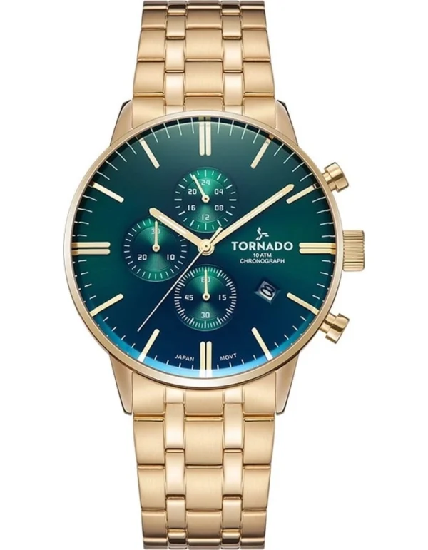 Tornado Celestia Elite Men's Green Dial Chronograph Watch