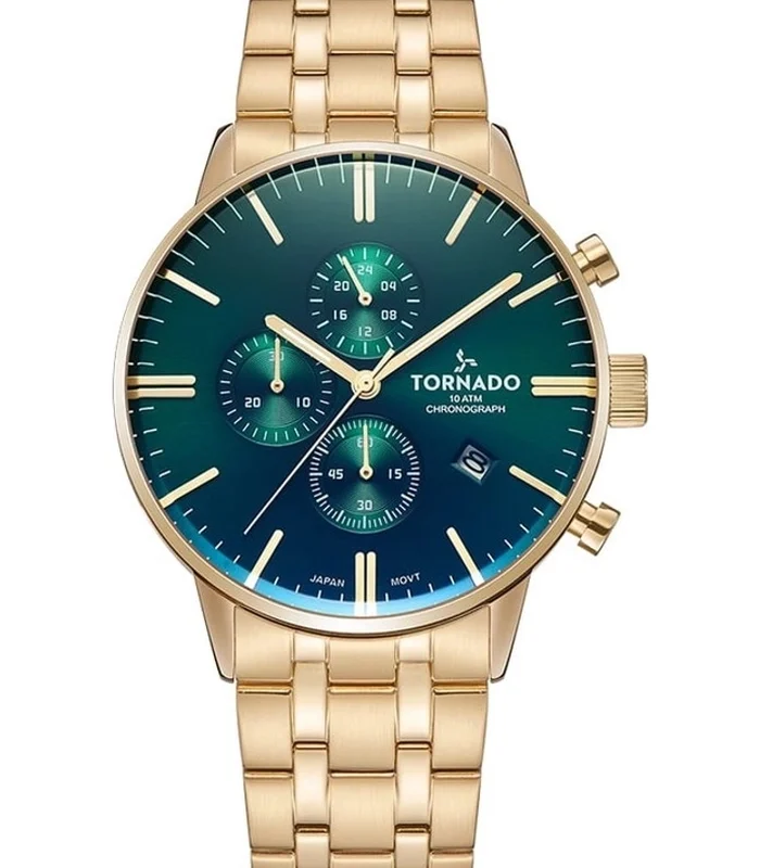 Tornado Celestia Elite Men's Green Dial Chronograph Watch