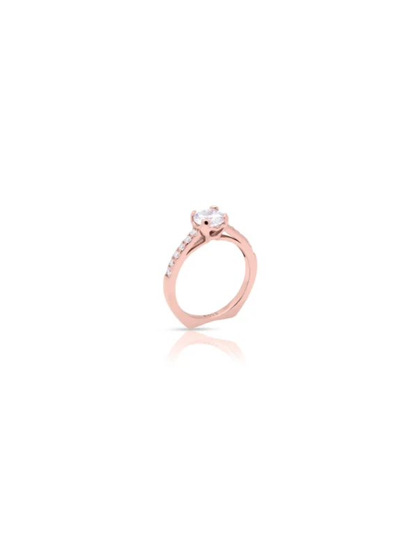 Silver Solitaire Zircon Ring - Image 2