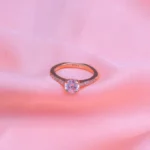 Silver Solitaire Zircon Ring