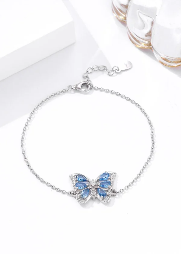 Blue Swarovski Butterfly Bracelet - Image 2