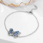 Blue Swarovski Butterfly Bracelet