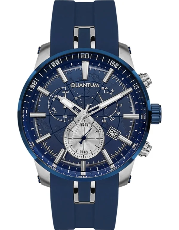 Quantum Men's Chronograph Dark Blue Dial Watch