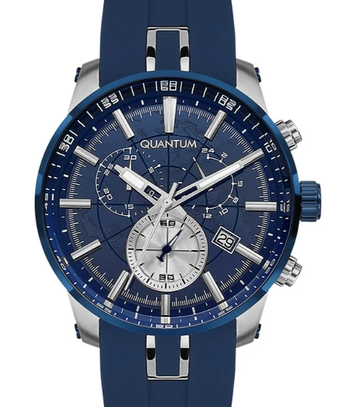 Quantum Men's Chronograph Dark Blue Dial Watch