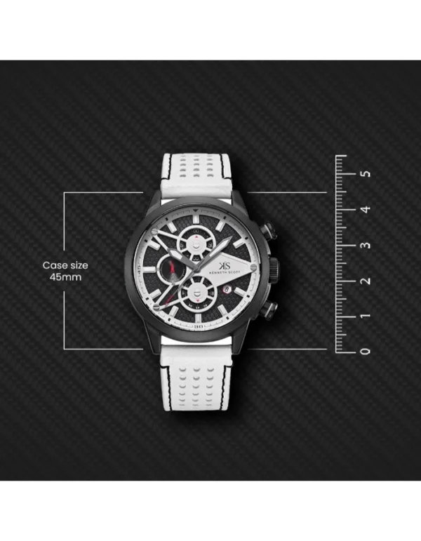 Kenneth Scott Men's Chronograph Black Dial Watch - Image 6