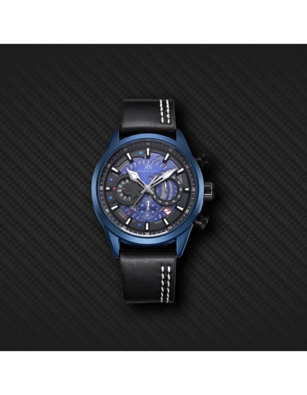 Kenneth Scott Men's Chronograph Blue Dial Watch - Image 4