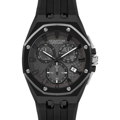 Quantum Men's Chronograph Gun Dial Watch