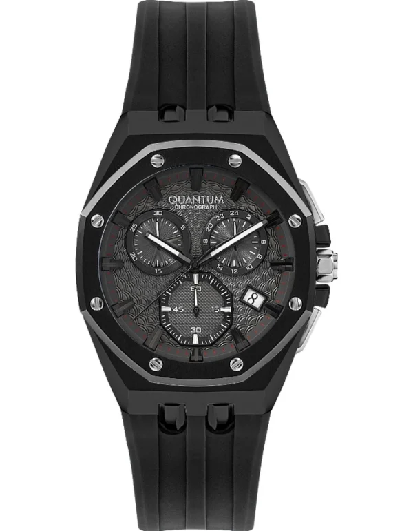 Quantum Men's Chronograph Gun Dial Watch