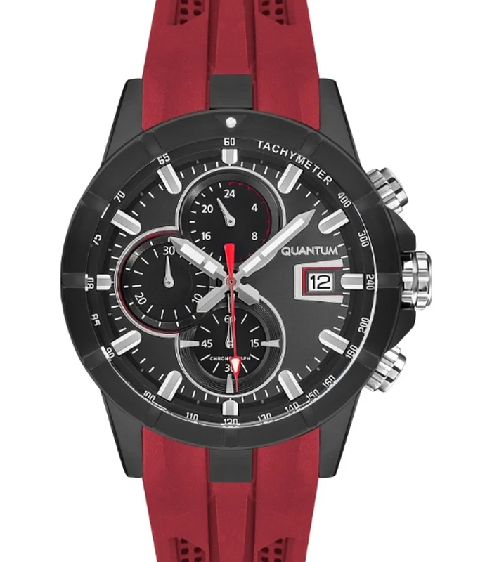 QUANTUM Men's Chronograph Black Dial Watch