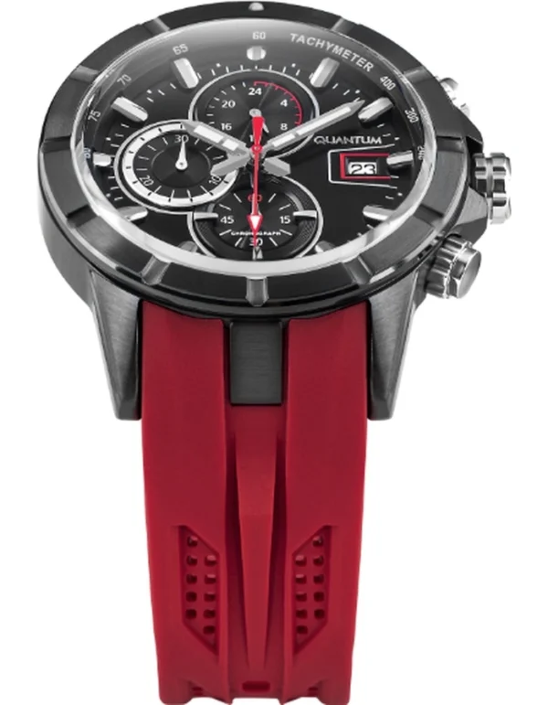 QUANTUM Men's Chronograph Black Dial Watch - Image 2