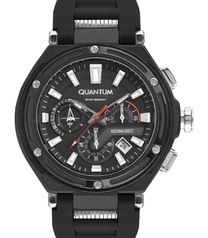 Quantum Men's Chronograph Black Dial Watch