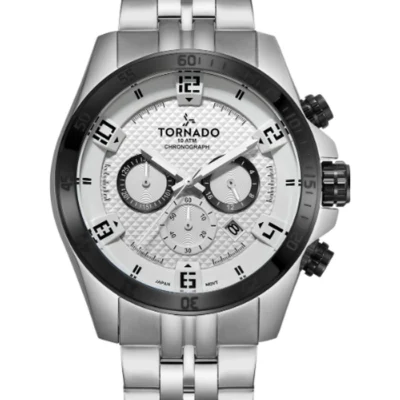Tornado CELESTIA CHRONO Men's Chronograph White Dial Watch