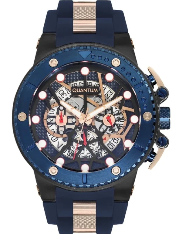 Quantum Men's Blue Dial Chronograph Watch