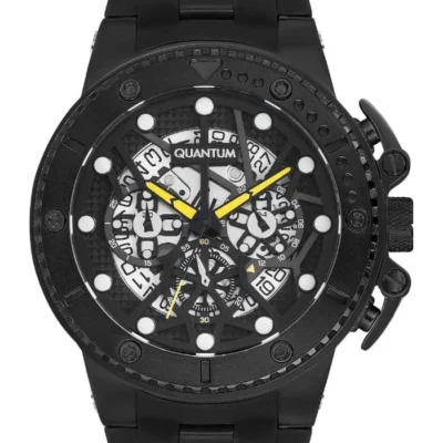 Quantum Men's Black Dial Chronograph Watch