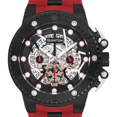 Quantum Men's Black Dial Chronograph Watch