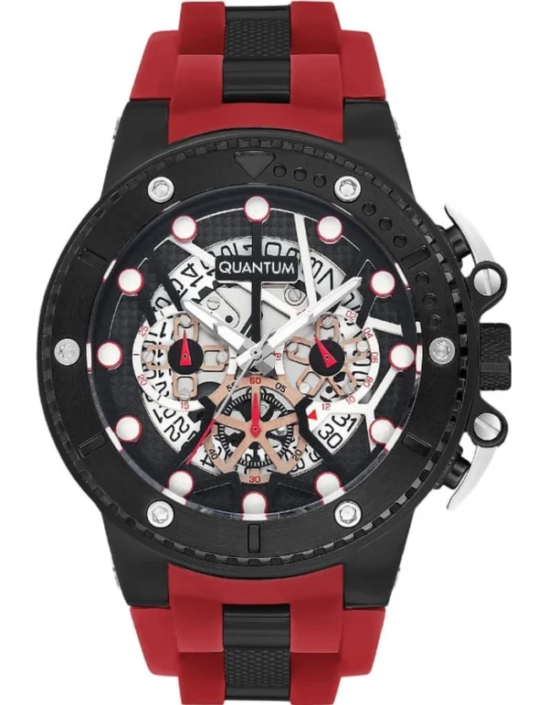 Quantum Men's Black Dial Chronograph Watch