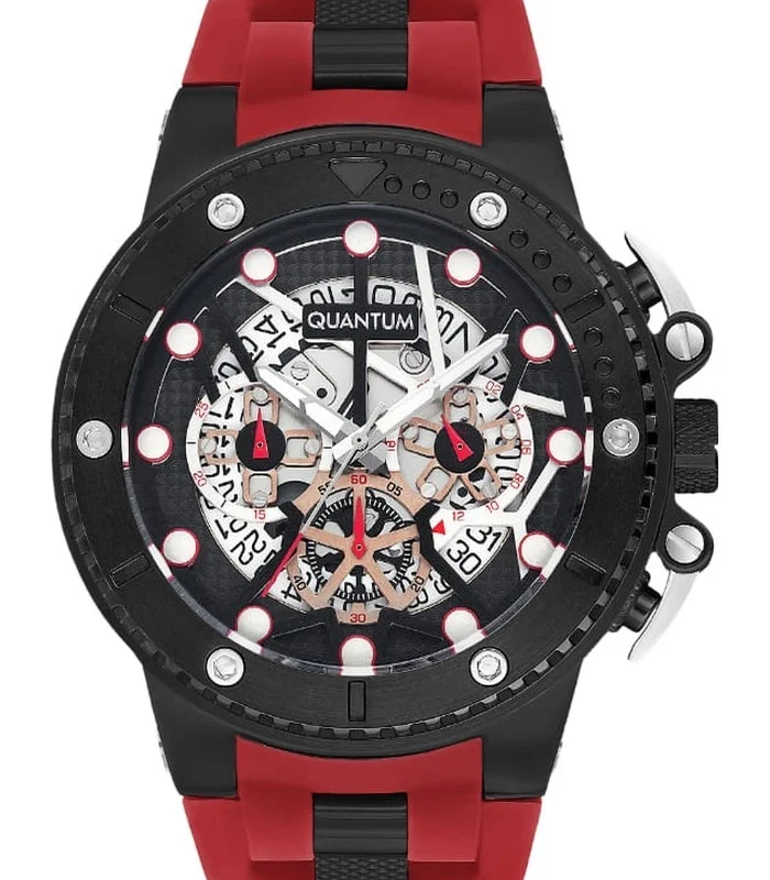 Quantum Men's Black Dial Chronograph Watch