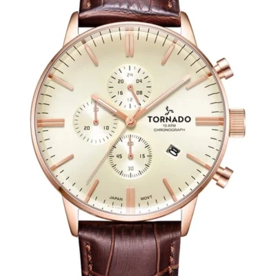 Tornado Celestia Elite Men's Ivory Dial Chronograph Watch