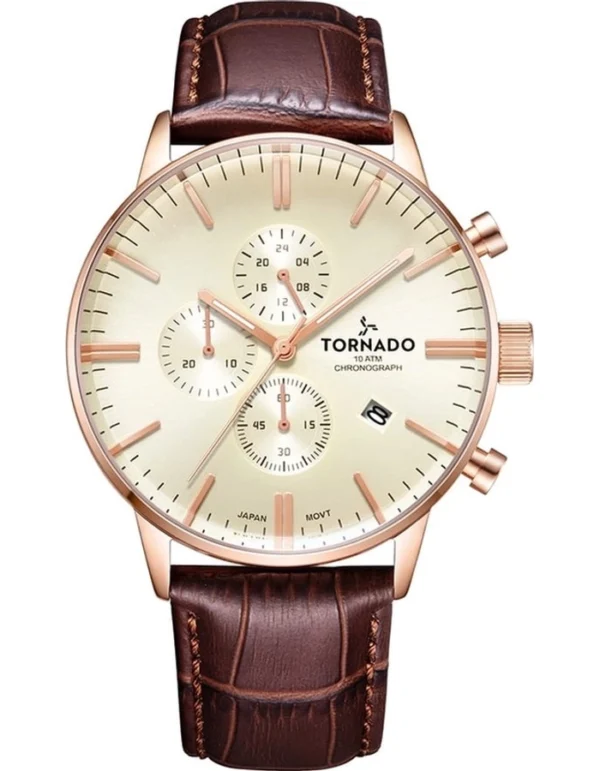 Tornado Celestia Elite Men's Ivory Dial Chronograph Watch