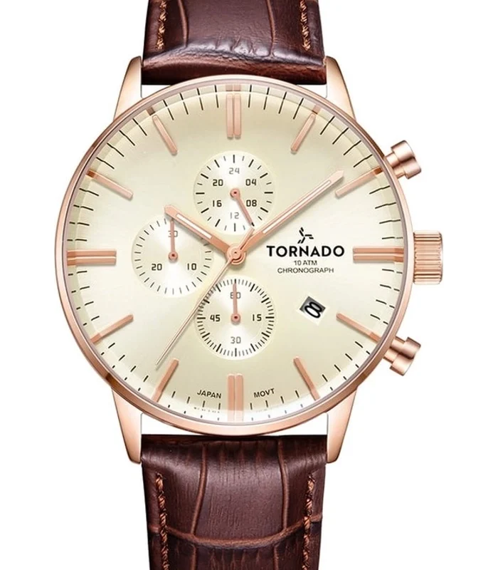 Tornado Celestia Elite Men's Ivory Dial Chronograph Watch