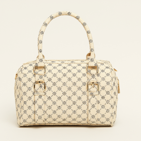 Cream Monogram Canvas Handbag