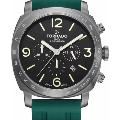 Tornado Men's Chronograph Green Dial Watch