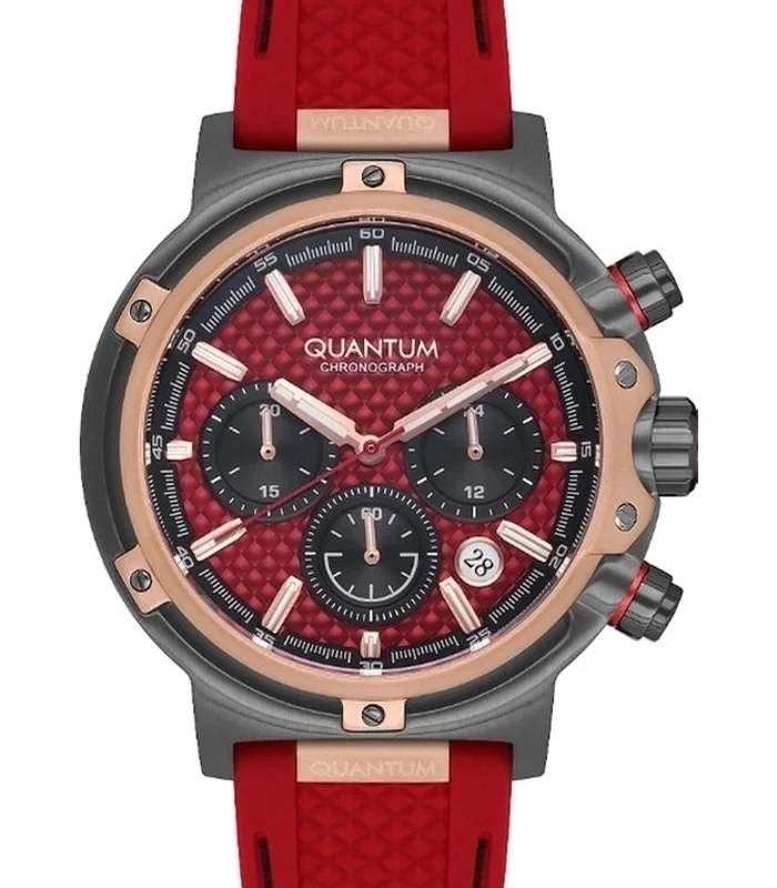 QUANTUM Men's Chronograph Red Dial Watch