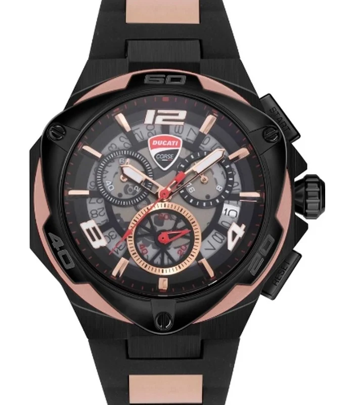 DUCATI MOTORE Men's Black Dial Chronograph Watch