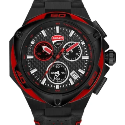 DUCATI MOTORE Men's Black Dial Chronograph Watch