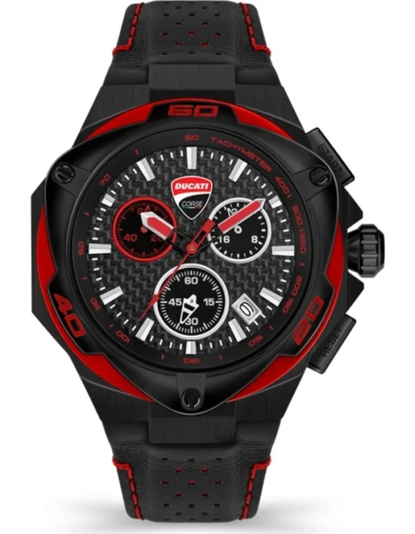 DUCATI MOTORE Men's Black Dial Chronograph Watch