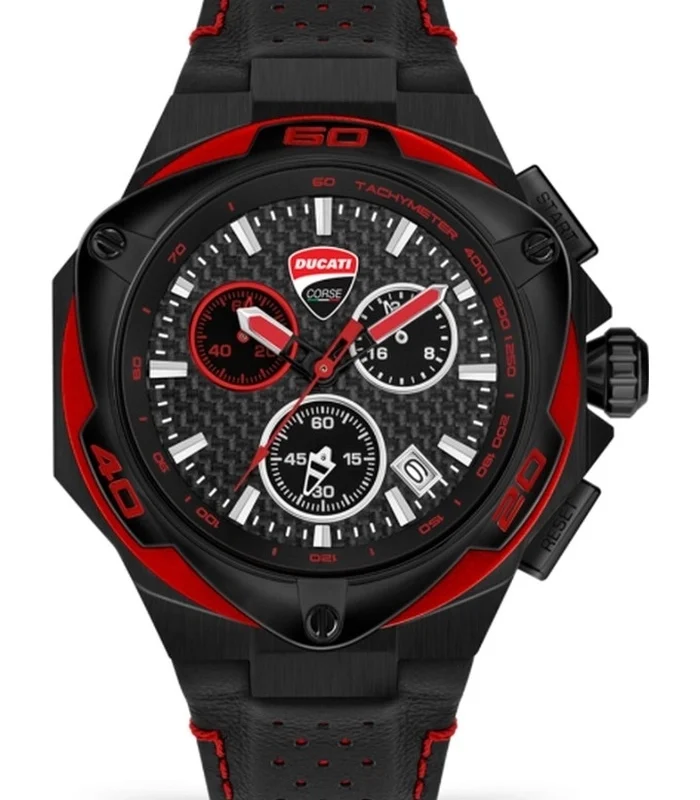 DUCATI MOTORE Men's Black Dial Chronograph Watch