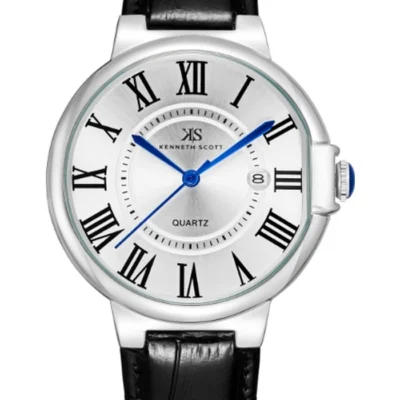 Minimalist Kenneth Scott Women's Analog Watch with White Dial