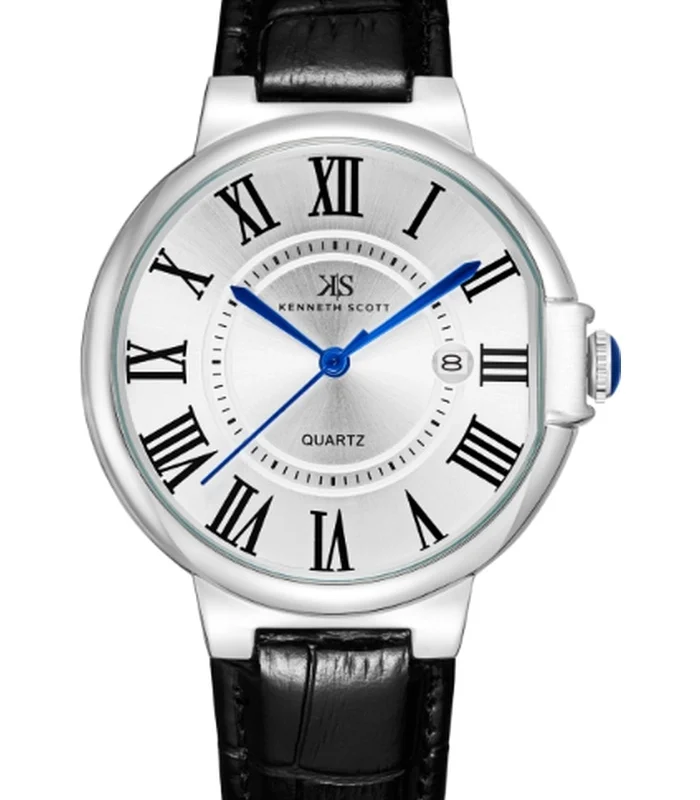 Minimalist Kenneth Scott Women's Analog Watch with White Dial