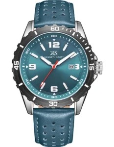 Kenneth Scott Men's Green Dial Analog Watch with Modern Design