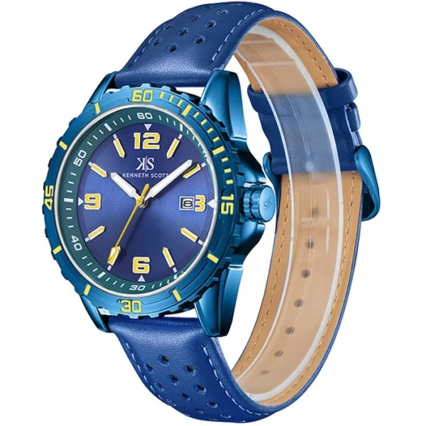 Kenneth Scott Men's Blue Dial Analog Watch - Image 2