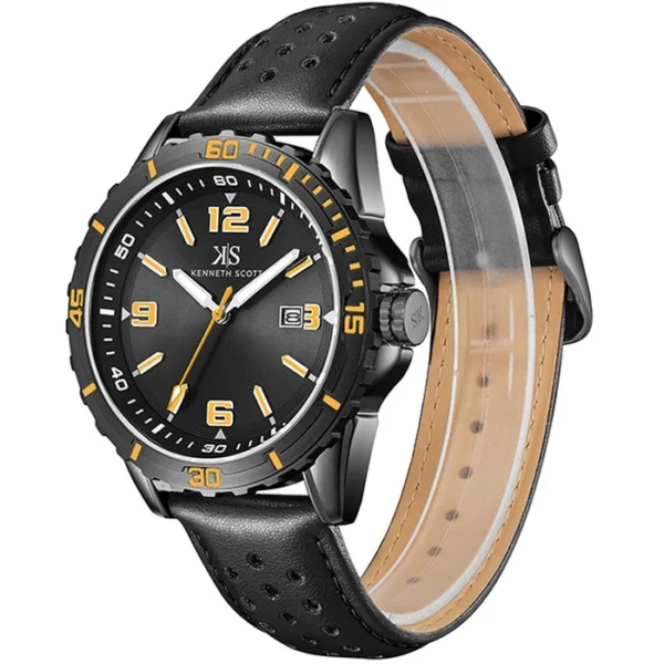 Kenneth Scott Men's Black Dial Analog Watch - Image 2