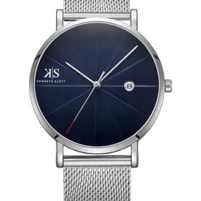 Kenneth Scott Men's Blue Dial Analog Watch – Stylish men's wristwatch with elegant blue dial, available in Uganda from STYLES