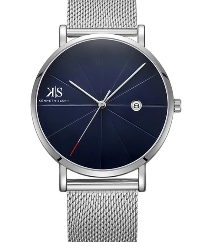 Kenneth Scott Men's Blue Dial Analog Watch – Stylish men's wristwatch with elegant blue dial, available in Uganda from STYLES