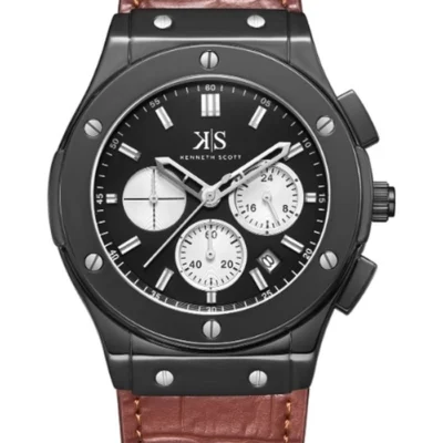 Kenneth Scott Men's Green Dial Analog Watch – Elegant men’s watch with bold green face, available in Uganda via STYLES