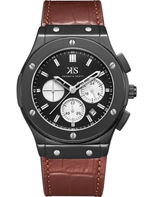 Kenneth Scott Men's Green Dial Analog Watch – Elegant men’s watch with bold green face, available in Uganda via STYLES