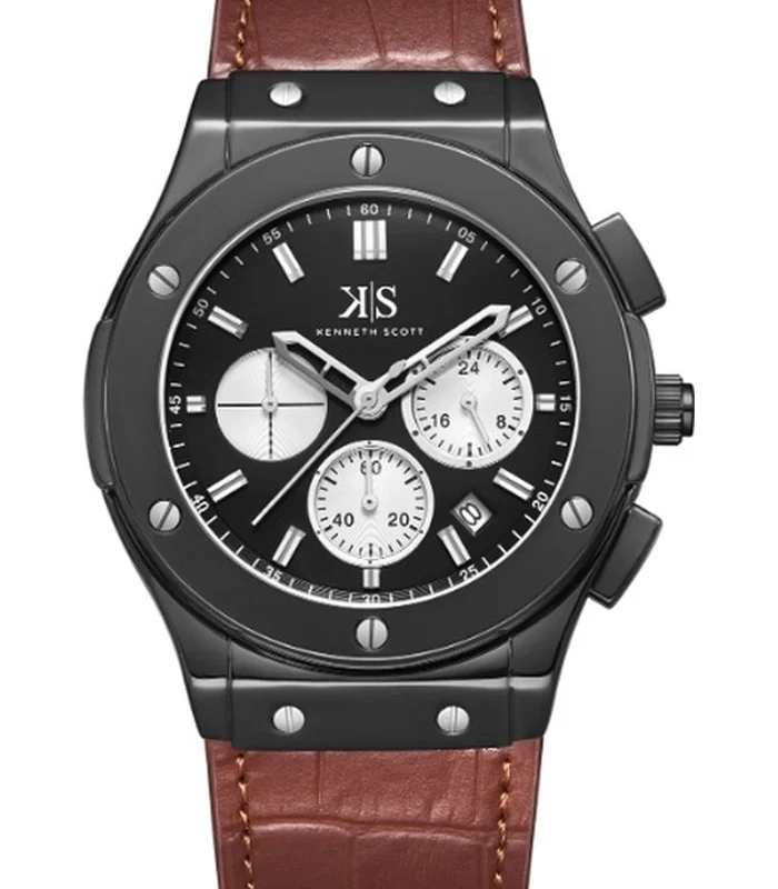 Kenneth Scott Men's Green Dial Analog Watch – Elegant men’s watch with bold green face, available in Uganda via STYLES