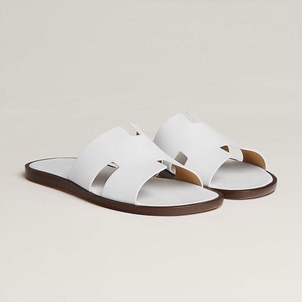 Hermes White Izmir Sandal