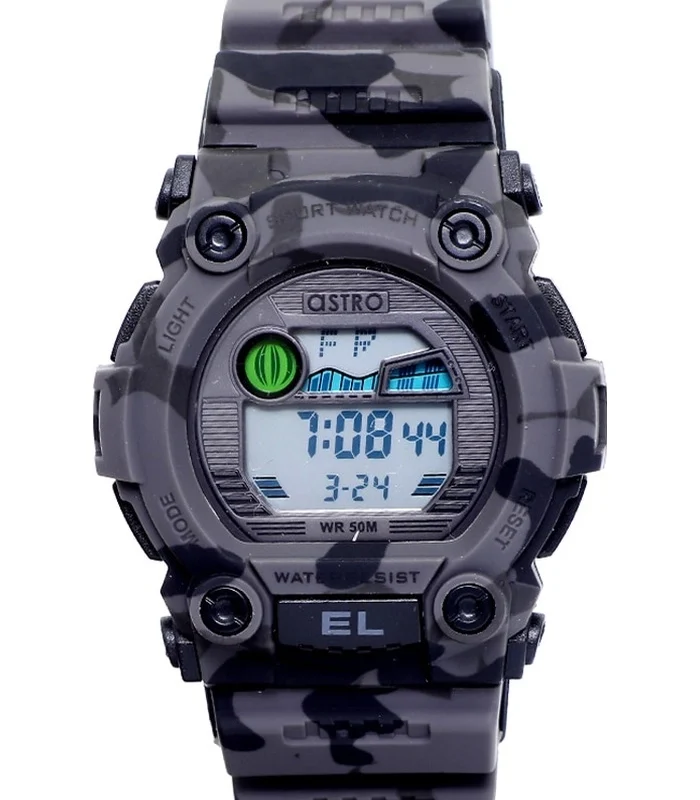 Astro Men's Digital Grey Dial Watch