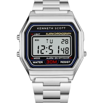 Kenneth Scott Men's Digital Black Dial Watch