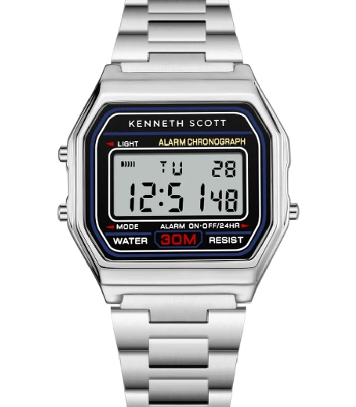 Kenneth Scott Men's Digital Black Dial Watch